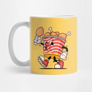 Fried chicken bucket cartoon mascot Mug